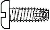 THREAD CUTTING SCREWS, PAN SLOTTED, TYPE F, ZINC CR+3 (INCH)