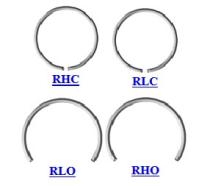 RLC, RLO, RHC, RHO (SNAP RINGS) ROUND SECTION