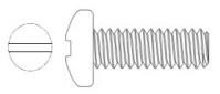 MACHINE SCREWS, PAN SLOTTED, STAINLESS STEEL 18 8 (INCH)
