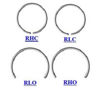 RLC, RLO, RHC, RHO (SNAP RINGS) ROUND SECTION