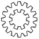 Int./Ext. Tooth Lock Washer, Zinc CR+3 (Inch)