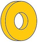 USS FLAT WASHER (USA), THRU HARDENED, ZINC/YELLOW (INCH)