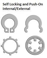 Self Locking and Push On Retaining Rings