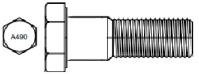 HEAVY HEX STRUCTURAL BOLT ,A490 TYPE 1, PLAIN (INCH)