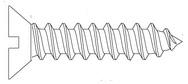 SELF-TAPPING SCREWS, FLAT SLOTTED, STAINLESS STEEL 18 8 (INCH)